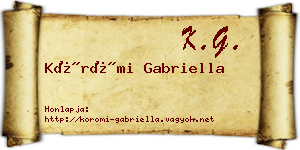 Körömi Gabriella névjegykártya