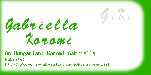 gabriella koromi business card